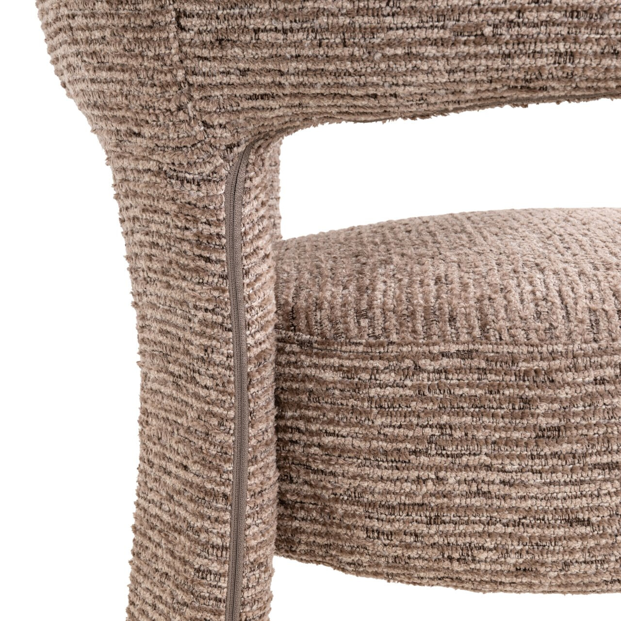 Richmond Eetkamerstoel 'Nerio' Linear stof, kleur Mocca