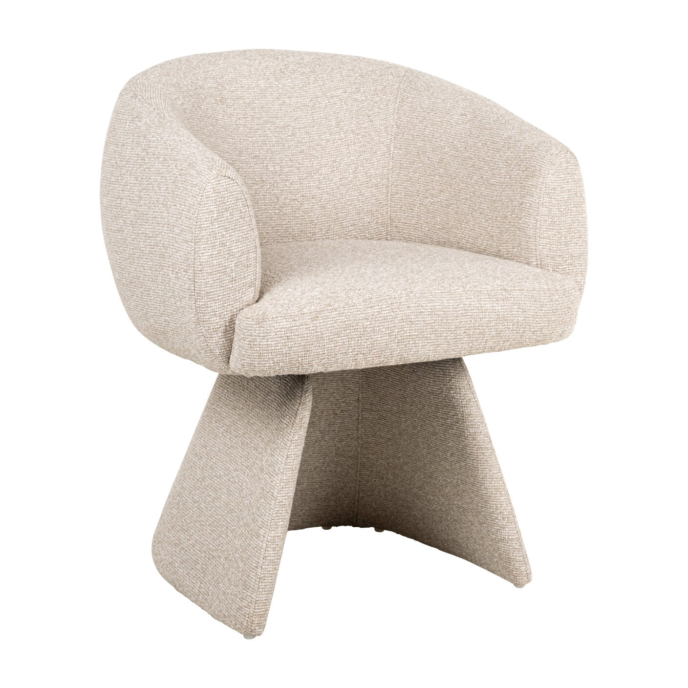 Richmond Draaibare Eetkamerstoel Quiriro Bouclé - Crème