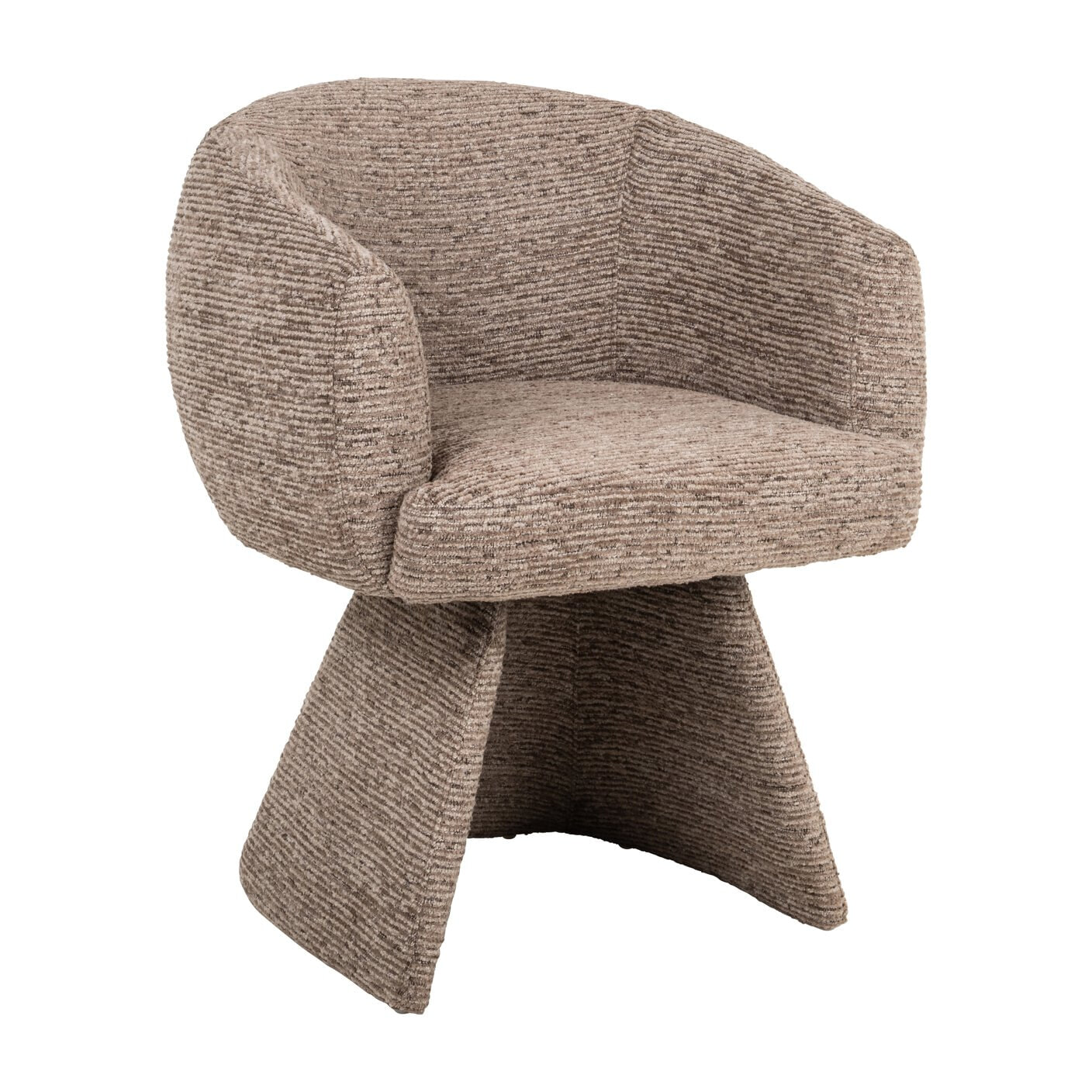 Richmond Draaibare Eetkamerstoel Quiriro Linear stof - Mocca