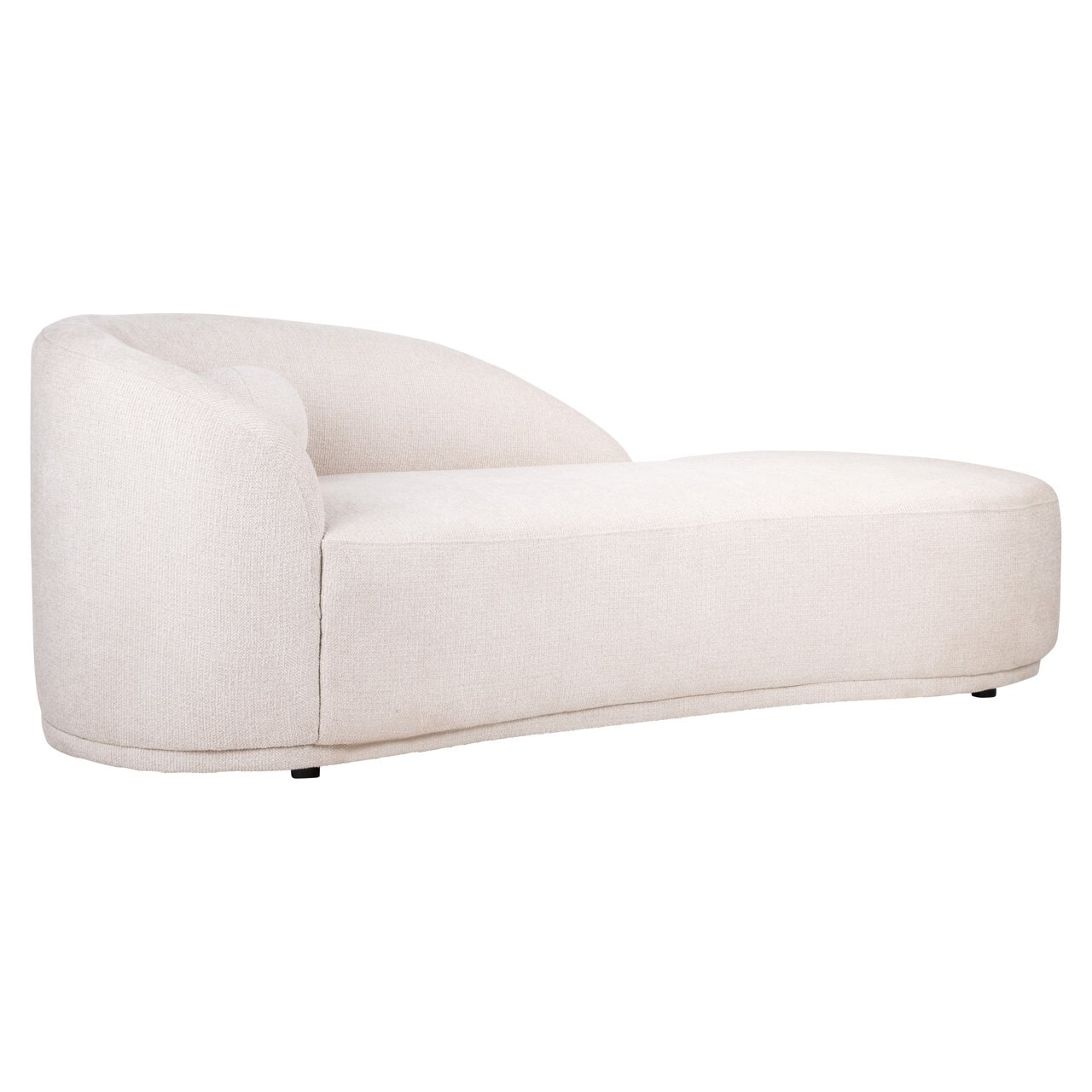 Richmond Chaise Longue 'Emma' Geweven stof, kleur Crème