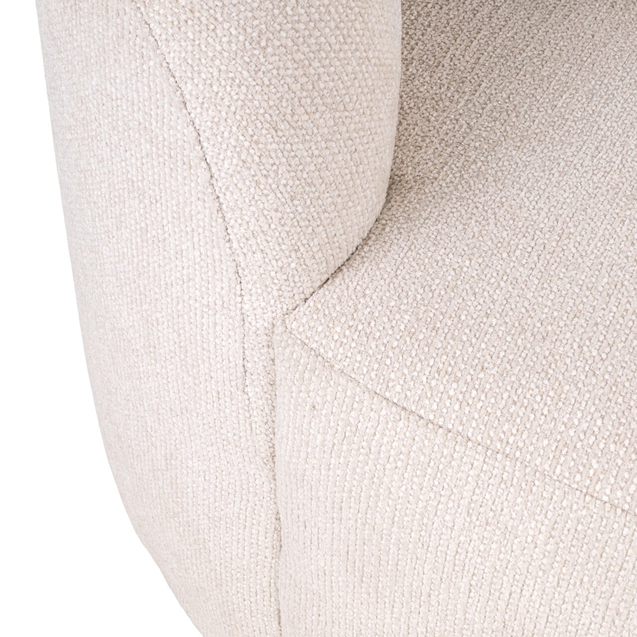 Richmond Chaise Longue 'Emma' Geweven stof, kleur Crème