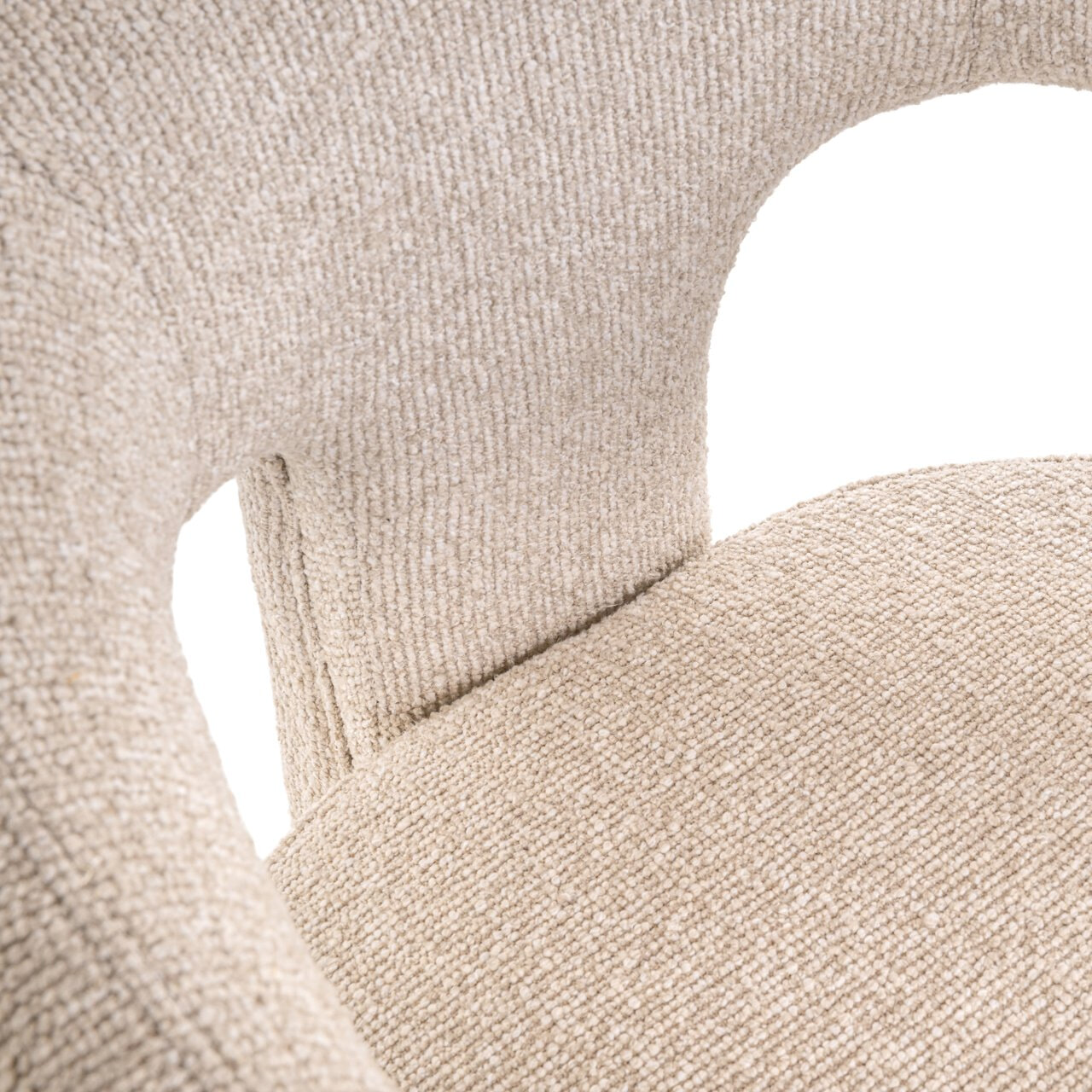 Richmond Barkruk 'Belle' Bouclé, kleur Crème (zithoogte 66cm)