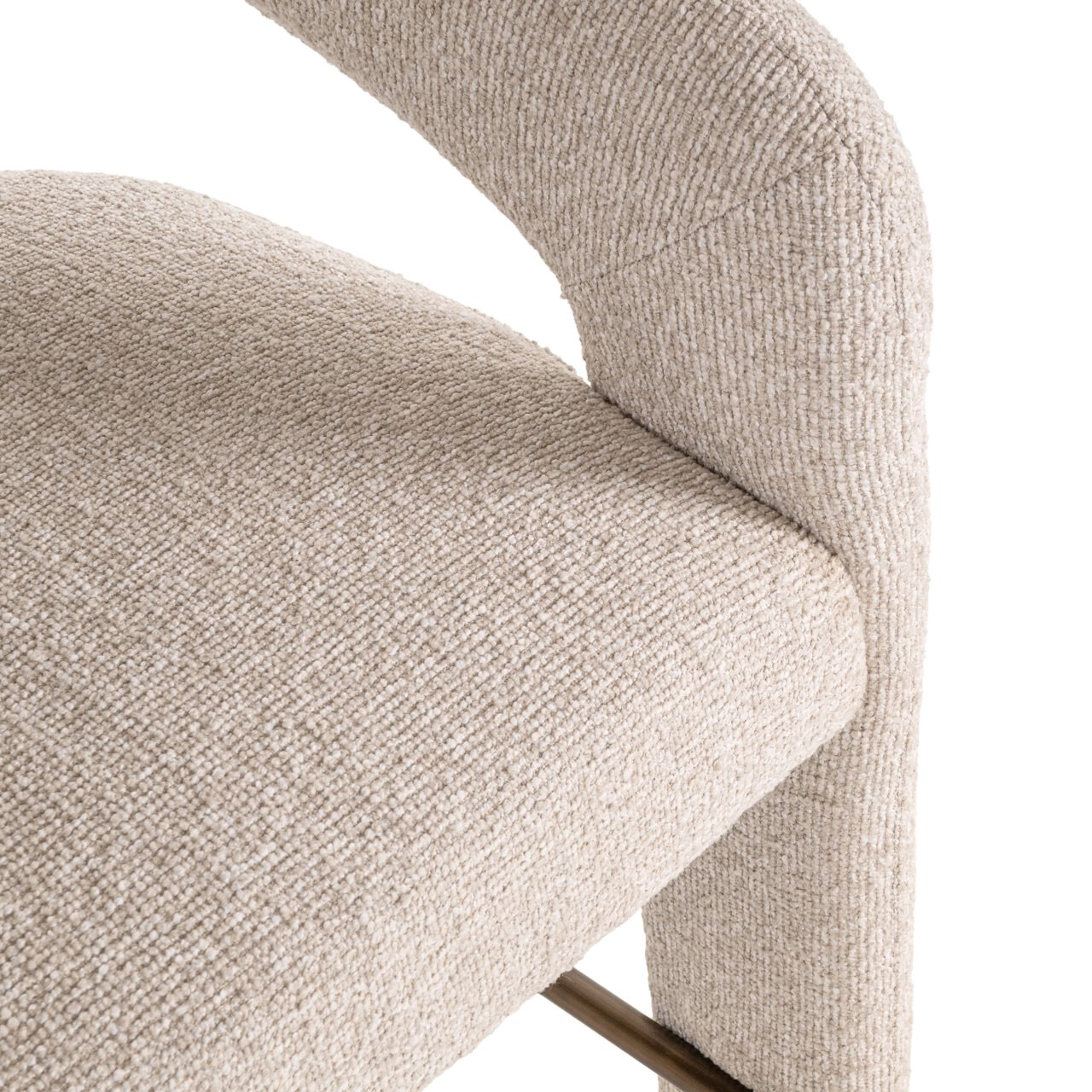 Richmond Barkruk 'Belle' Bouclé, kleur Crème (zithoogte 66cm)