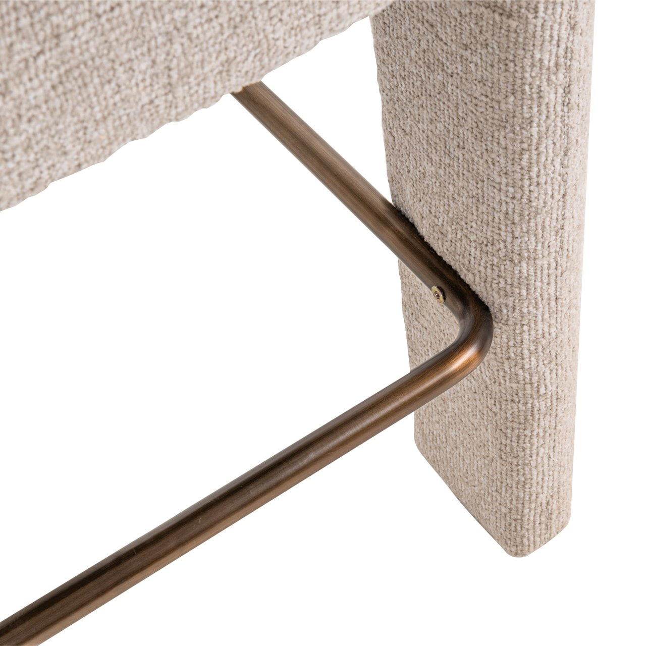 Richmond Barkruk 'Belle' Bouclé, kleur Crème (zithoogte 66cm)