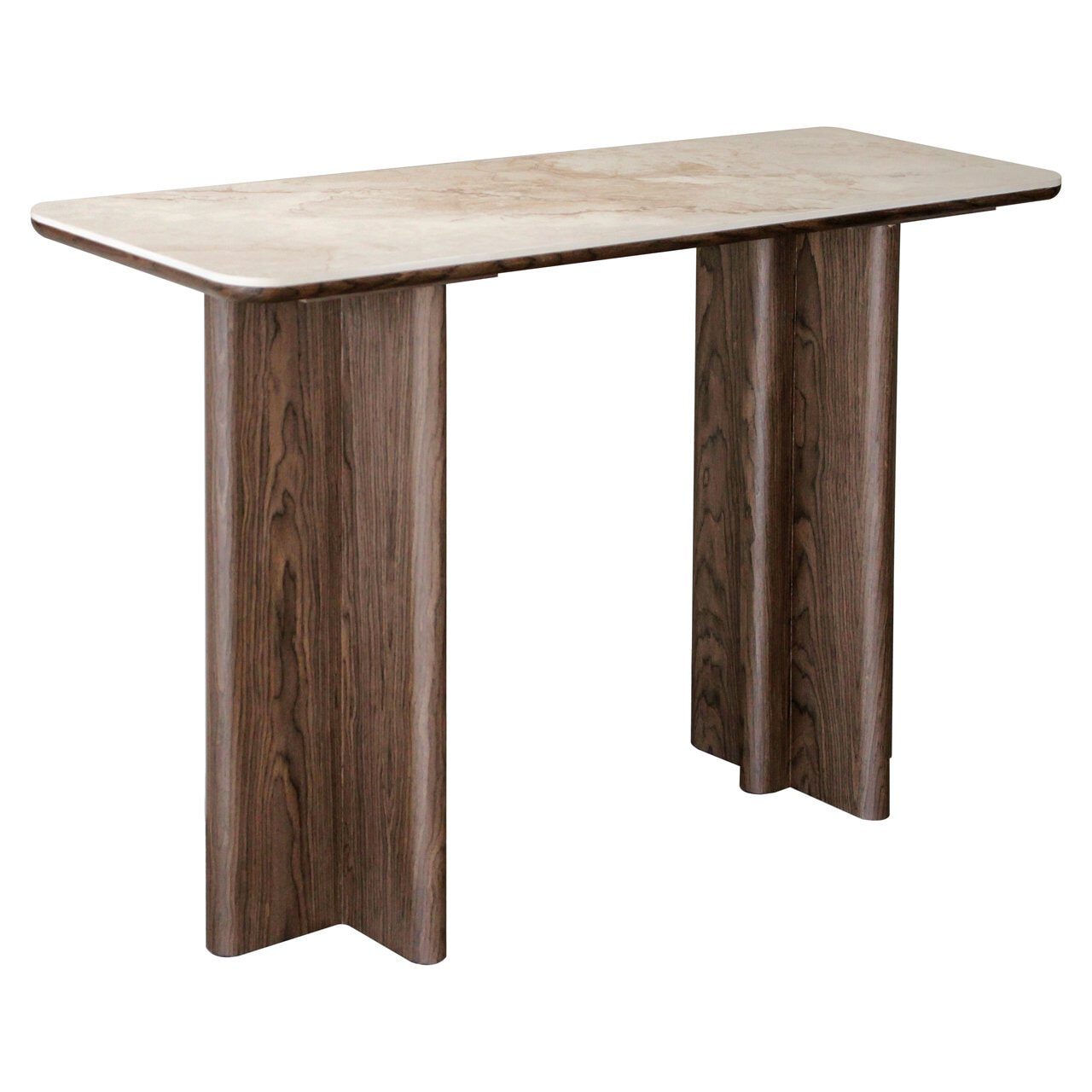 Richmond Sidetable Colson Keramiek en hout, 120cm - Bruin