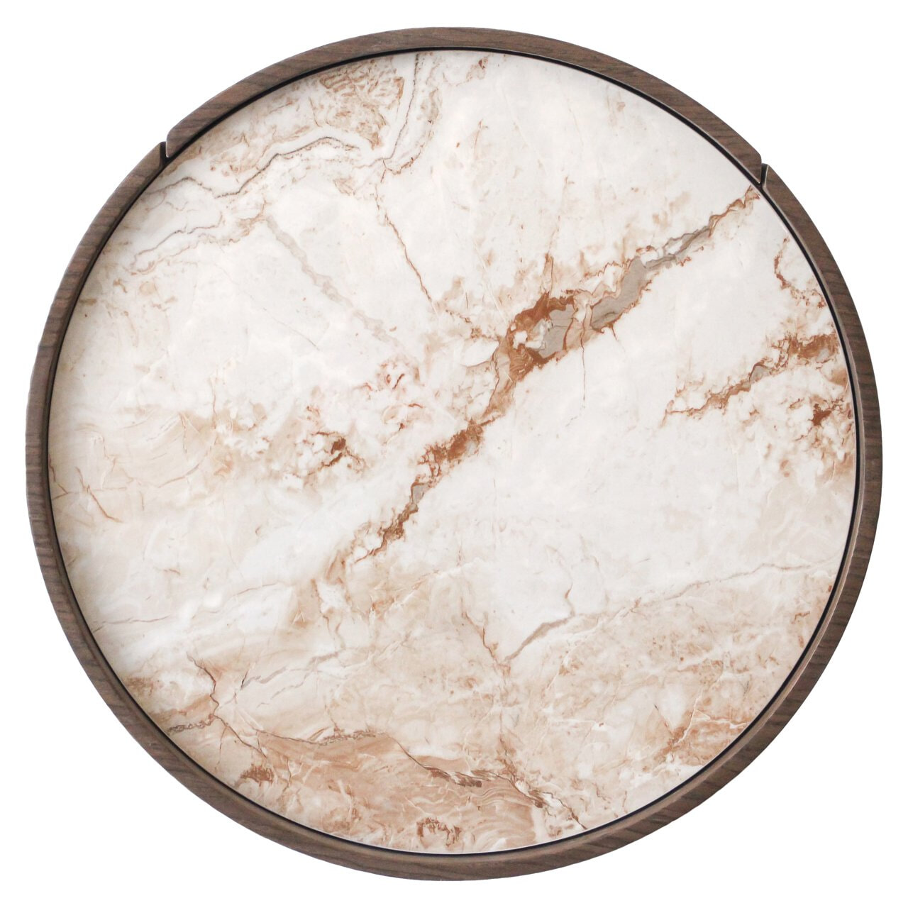 Richmond Ronde Bijzettafel 'Ellery' Keramiek, Met 2 lades, 50cm