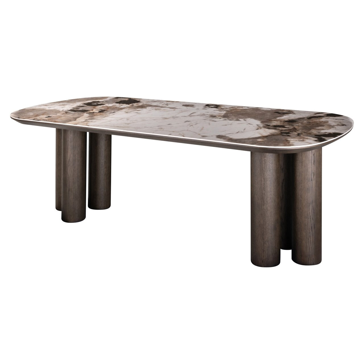 Richmond Deens Ovale Eettafel 'Langford' Marmerlook en eiken, 230 x 110cm