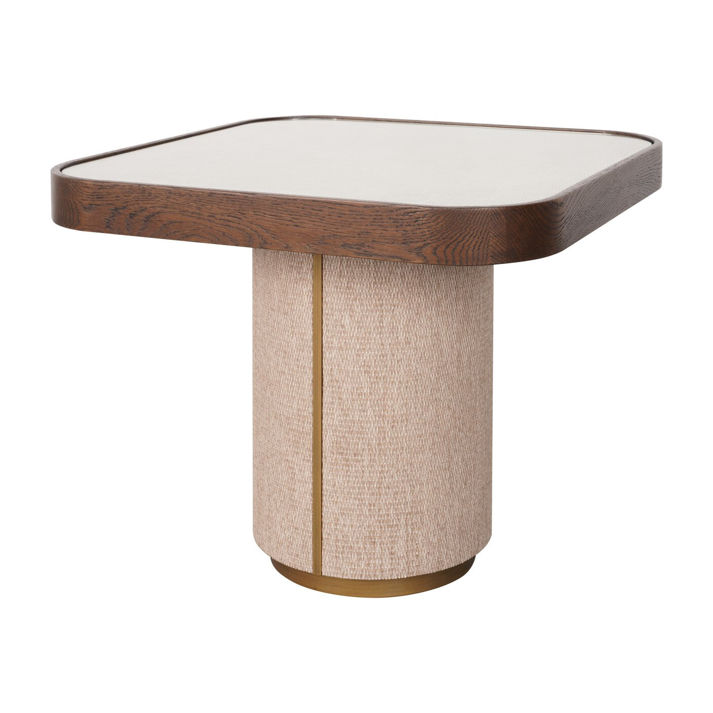 Richmond Bijzettafel 'Willox' Linnen en eiken, 55 x 55cm