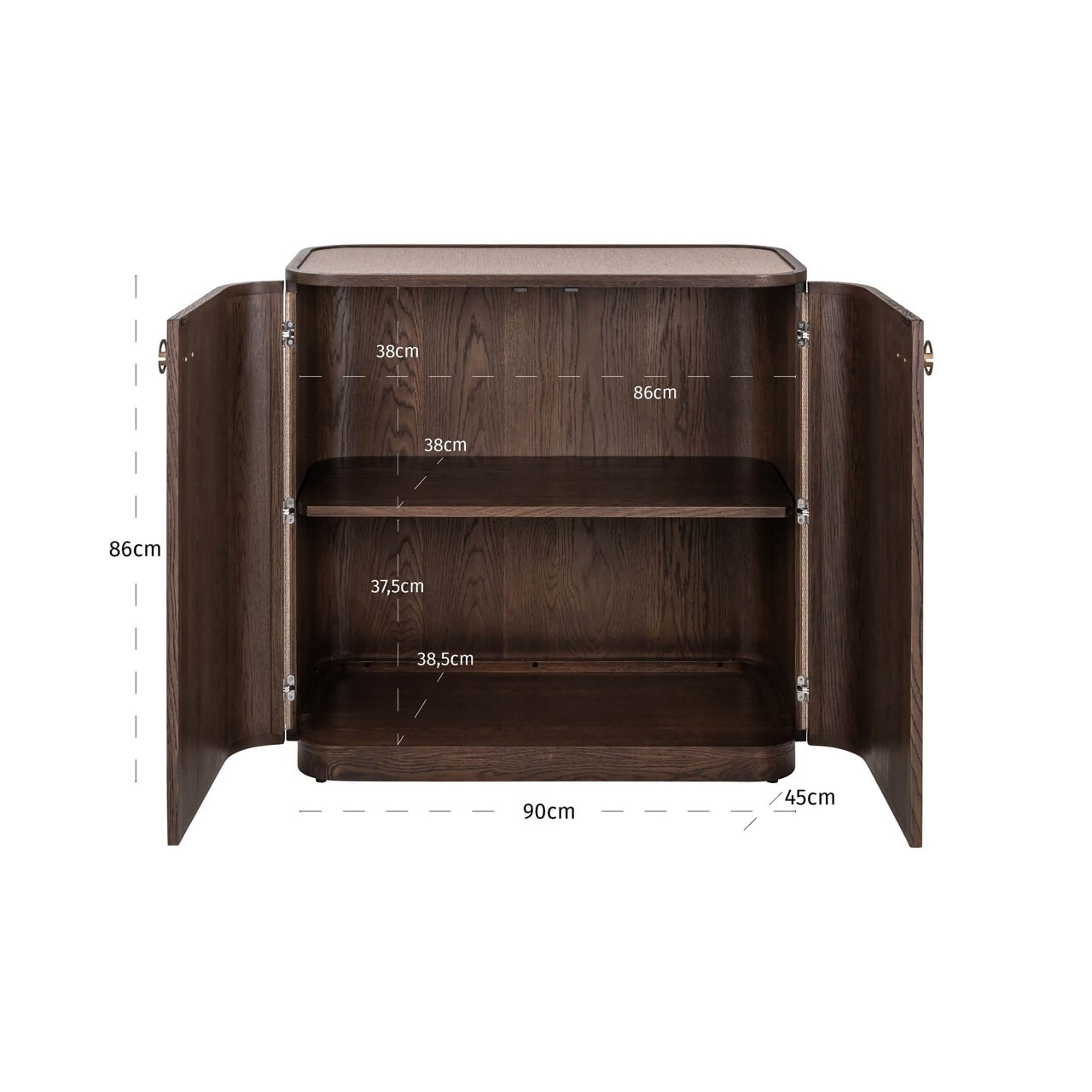 Richmond Dressoir 'Willox' Linnen en eiken, 90cm