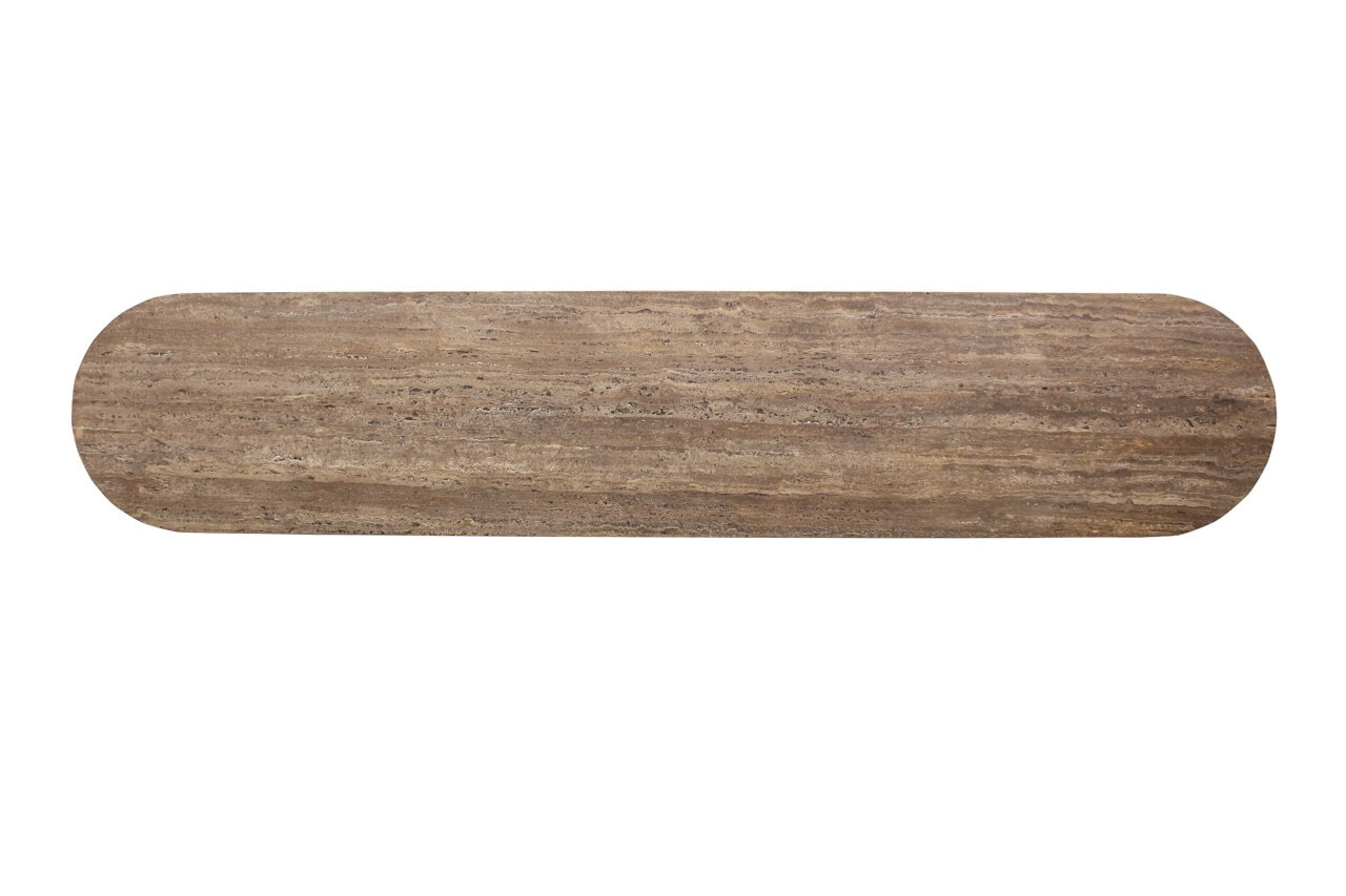 Richmond TV-meubel 'Russo' Travertin en brass, 200cm