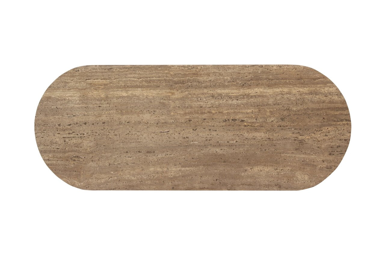 Richmond Sidetable 'Russo' Travertin en brass, 100cm