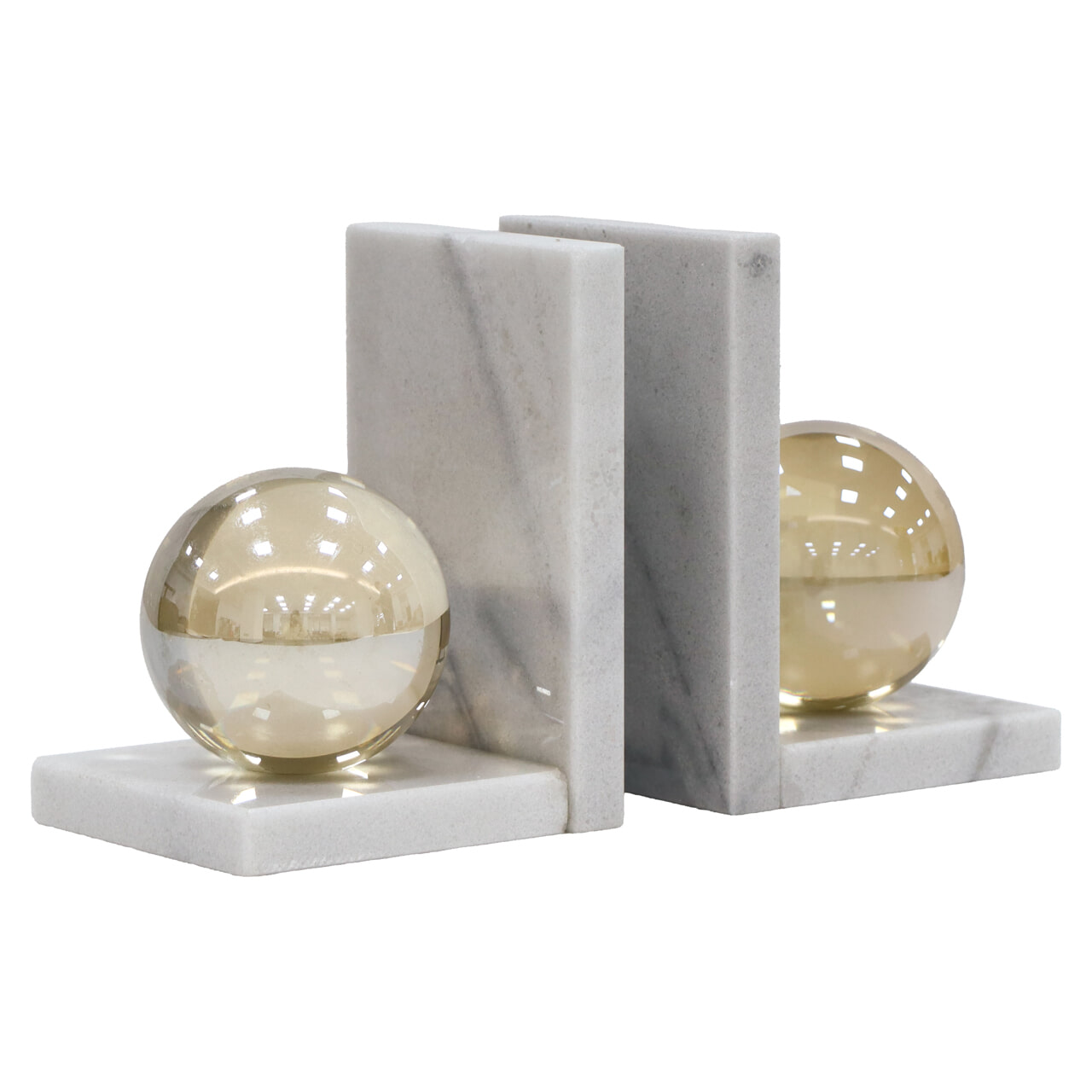 Richmond Boekenstandaard 'Lulu' Crystal glas en marmer