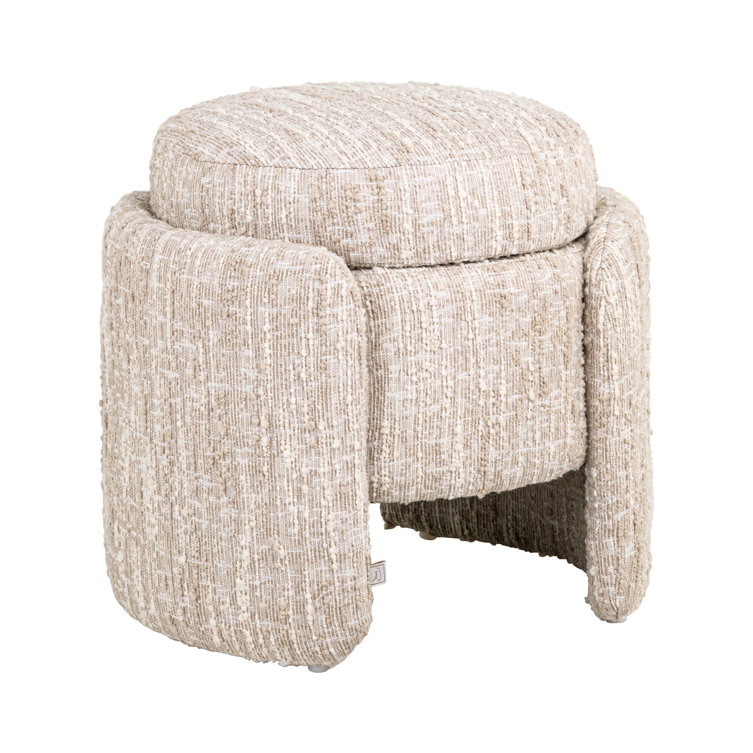 Richmond Poef Cupid - Beige Angora, 51cm