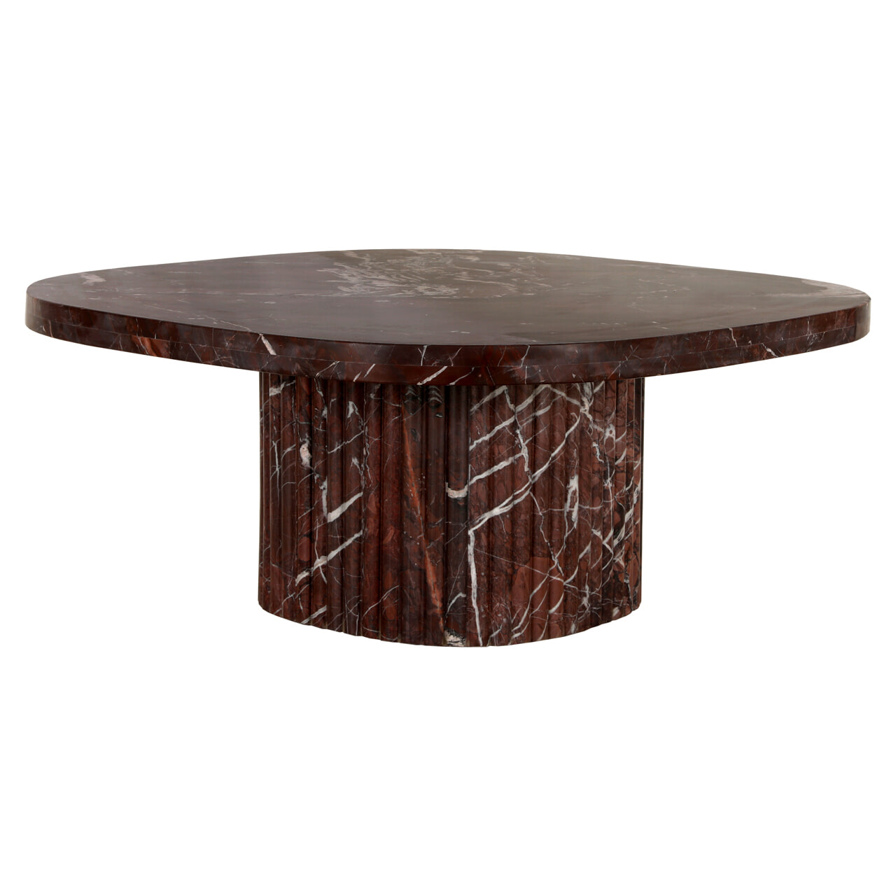 Richmond Salontafel 'Orchid' Marmer, 90cm, kleur Burgundy