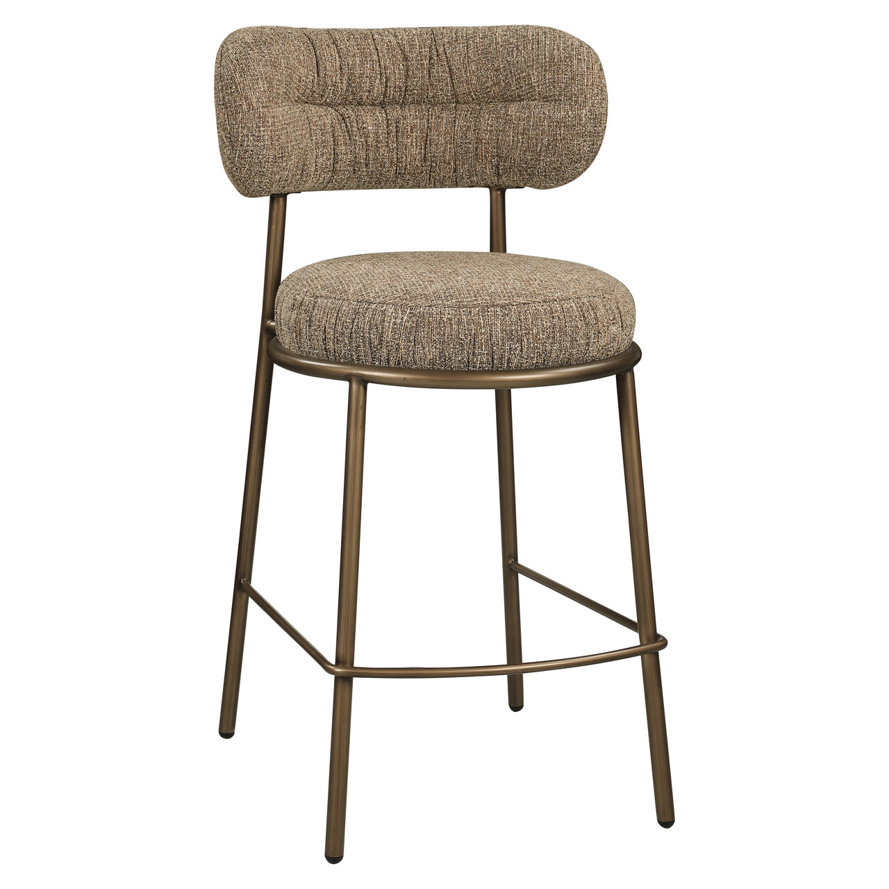Richmond Barstoel 'Encanto' Tweed, kleur Brown (zithoogte 67cm)