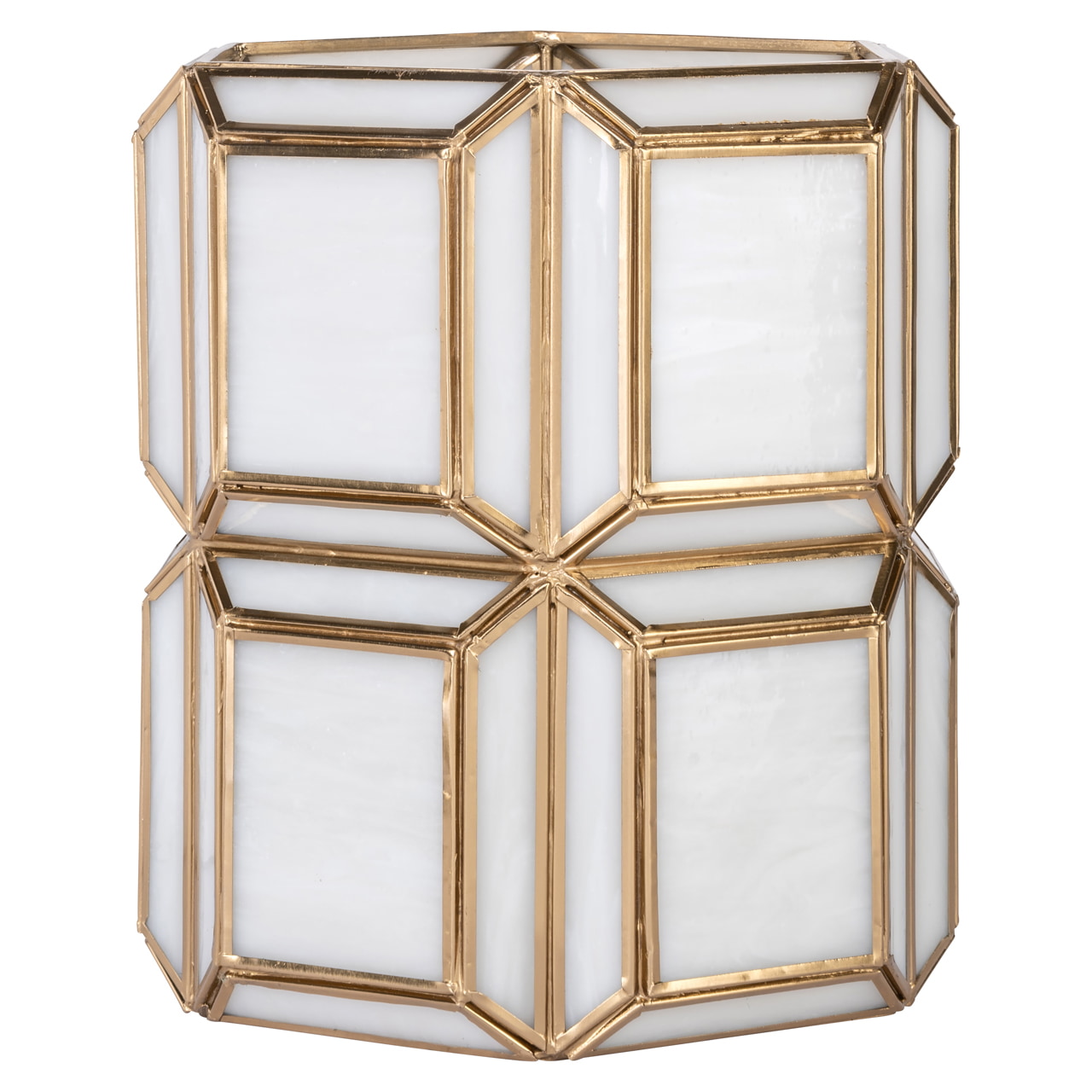 Richmond Windlicht Ariana brass antique small - Goud,Wit