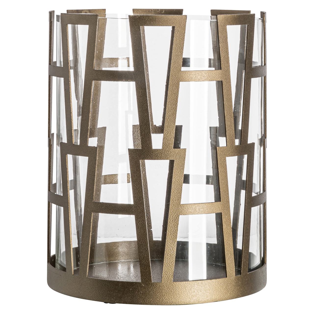 Richmond Windlicht Shandy brass antique 27cm - Goud,Transparant