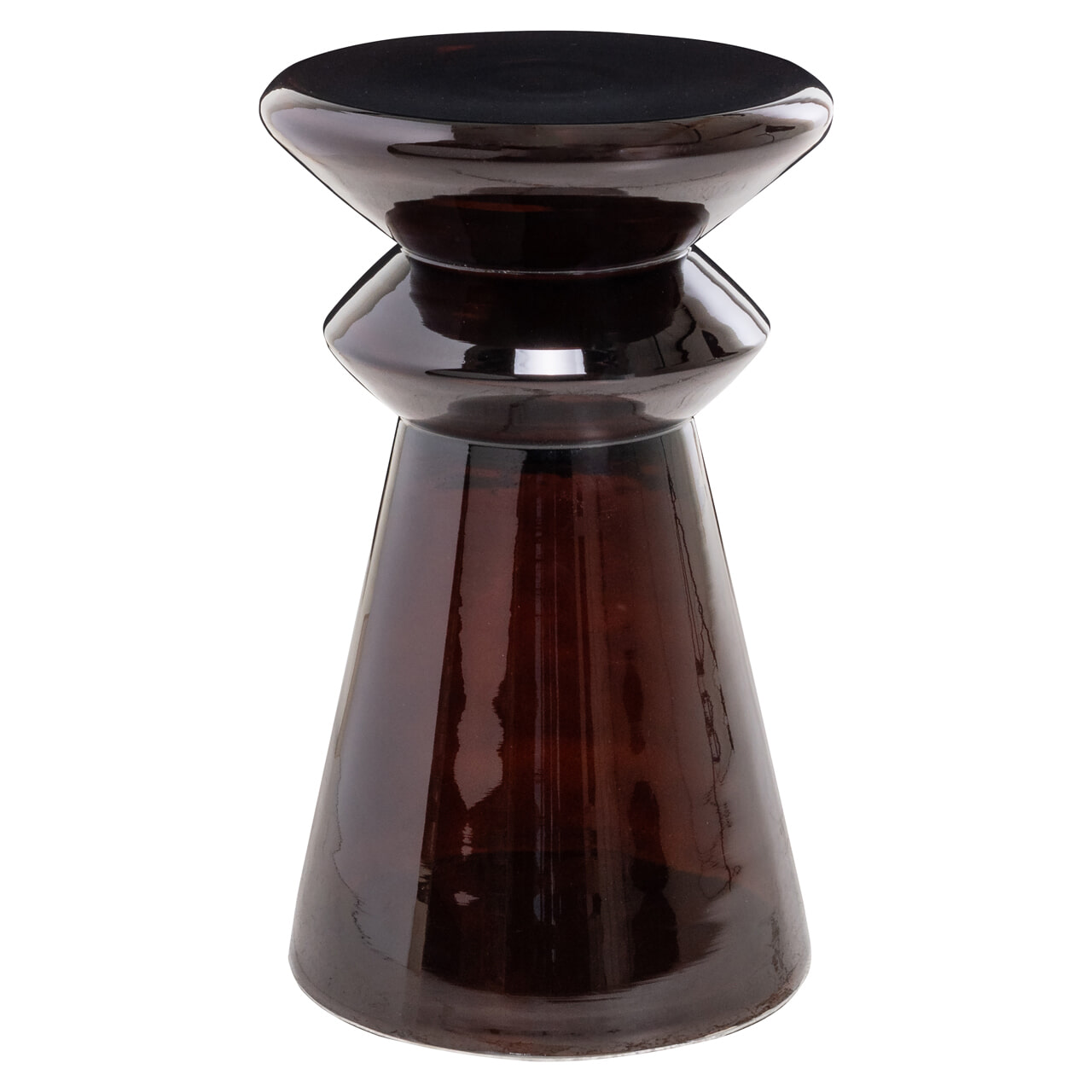 Richmond Ronde Bijzettafel Gordes Glas, 33cm - Brown
