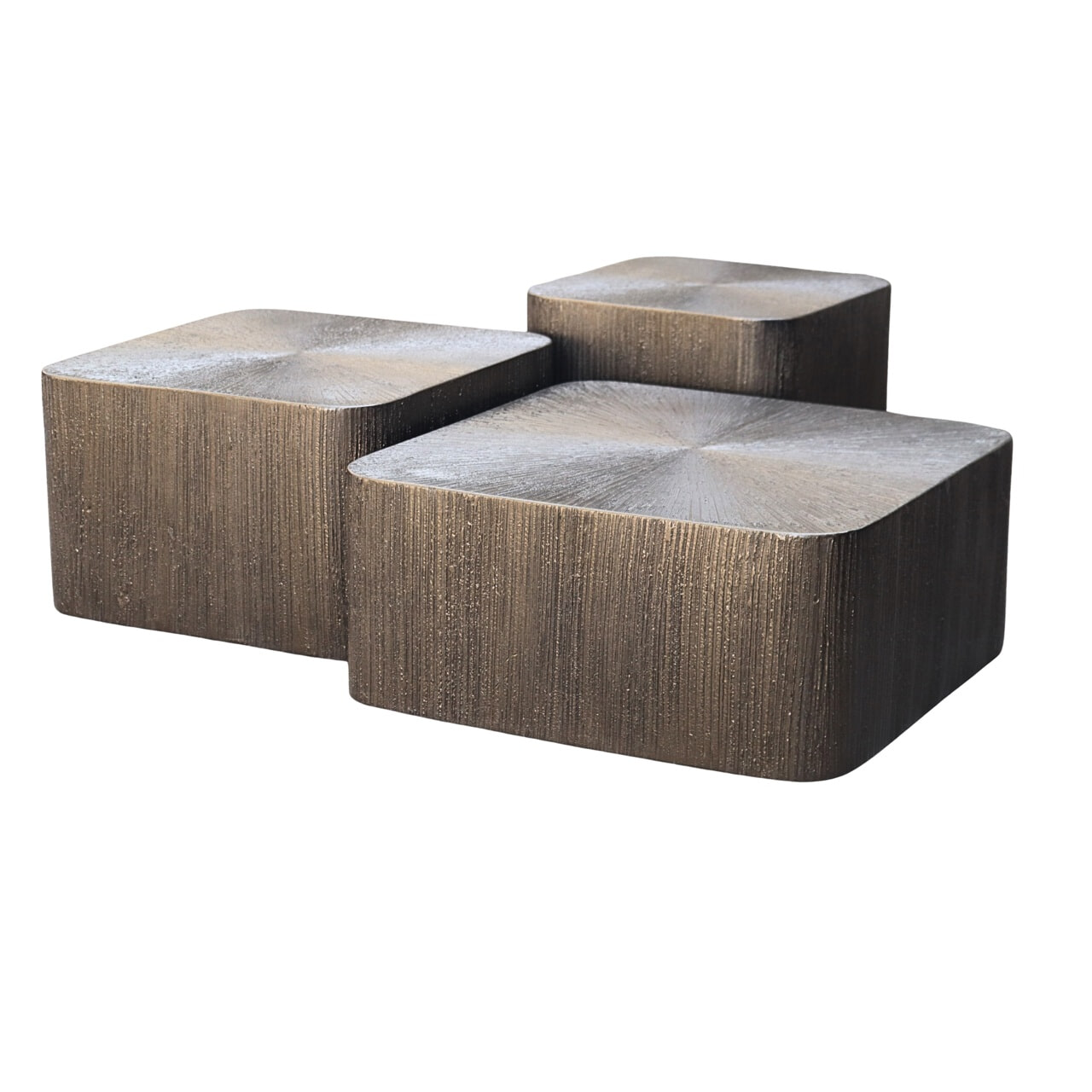 Richmond Salontafel 'Cubes Brunzae' Set van 3 stuks