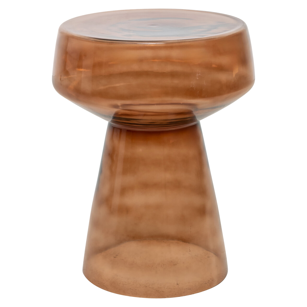Richmond Ronde Bijzettafel Isa Glas, 40cm - Brown