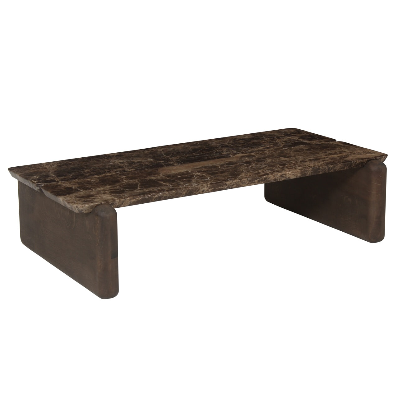 Richmond Salontafel 'Lagrasse' Eiken en Marmer, 120 x 70cm, kleur Dark Brown