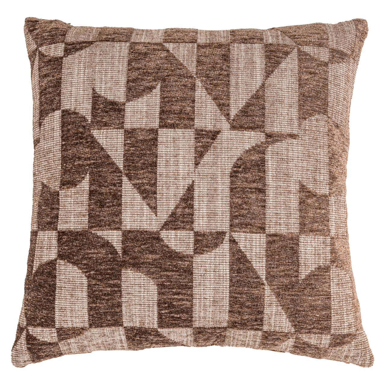 Richmond Kussen 'Aria' Geomatric, 50 x 50cm, kleur Brown