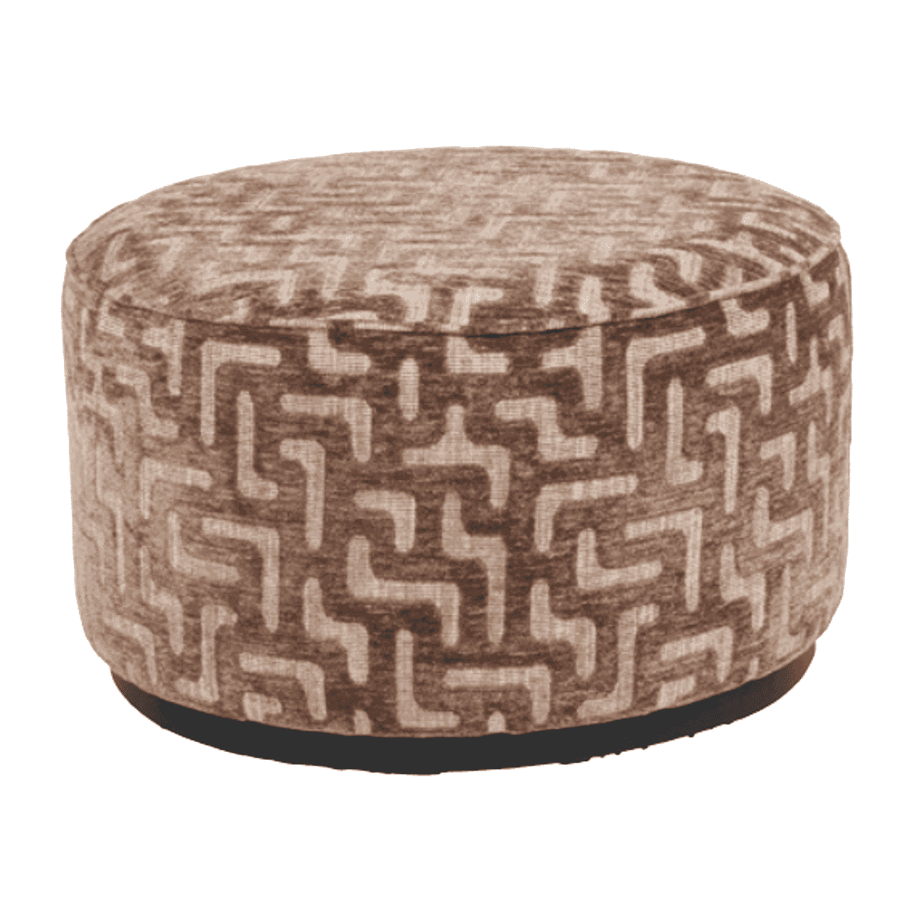 Richmond Poef 'Adele' Chunky, Ø70cm, kleur Brown