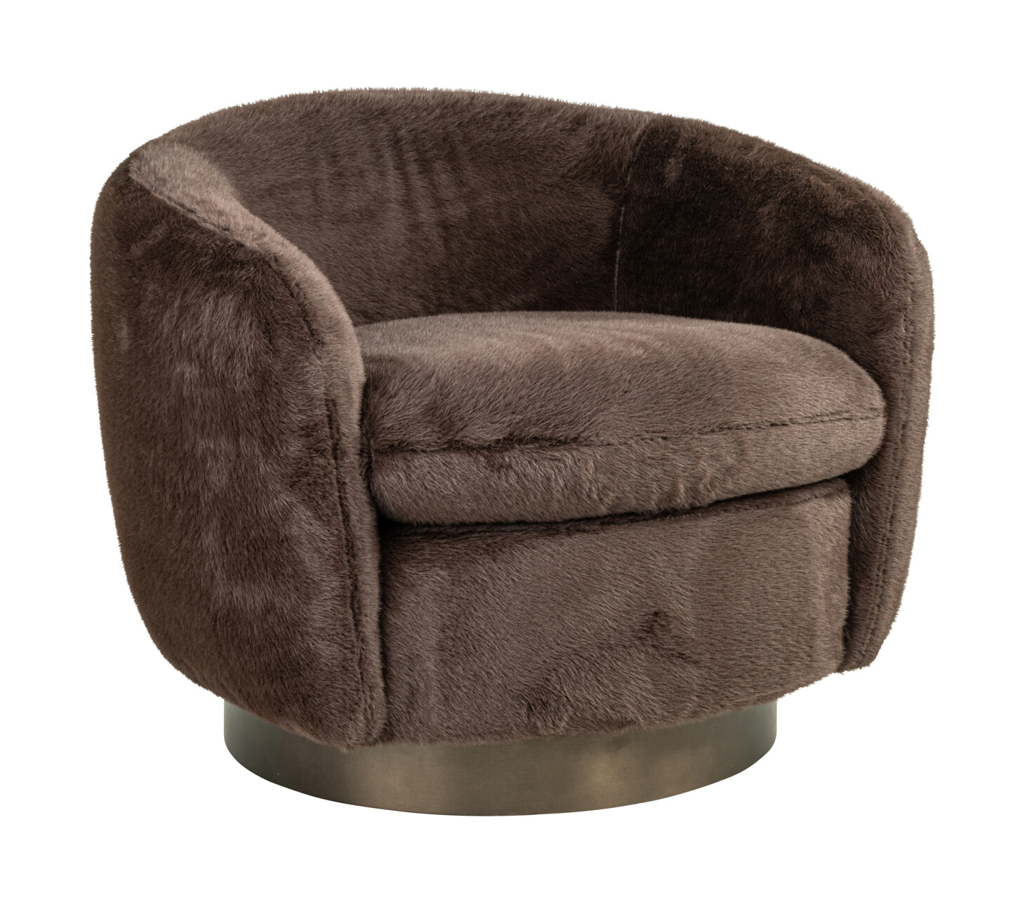 Richmond Draaifauteuil Colmar Fluffy - Chocolat