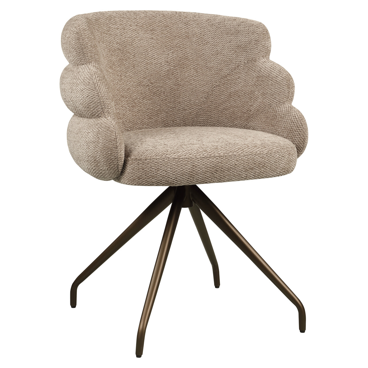 Richmond Draaibare Eetkamerstoel Kayla Boldweave - Mocca