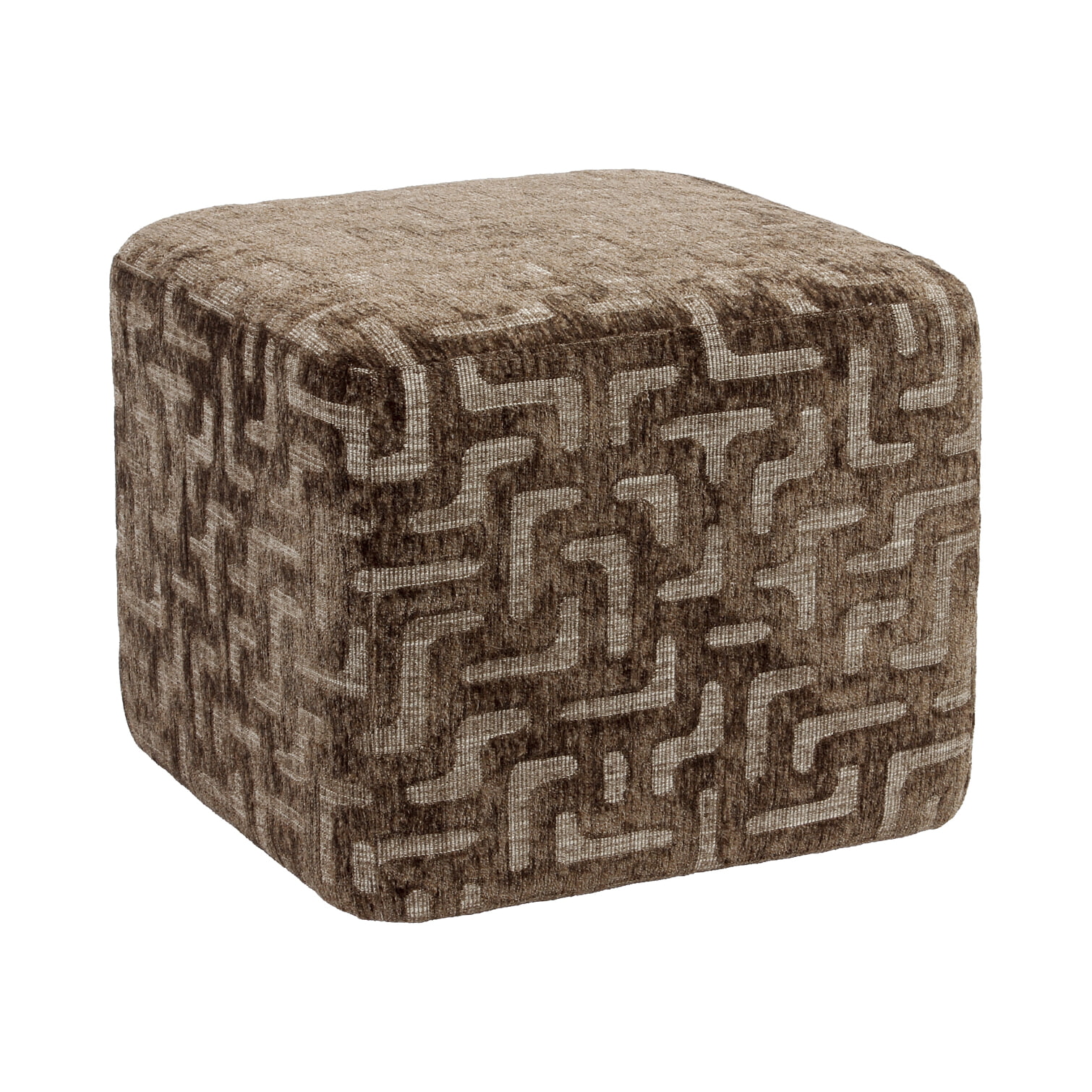 Richmond Poef Ciela Labyrinth, 51 x 51cm - Brown
