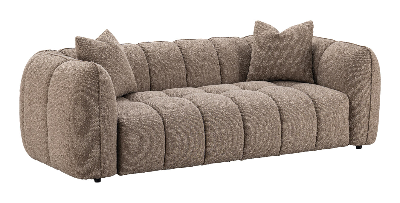Richmond Interiors Richmond 3-zits Bank Hogan 226cm, Boucl&eacute; - Mocca