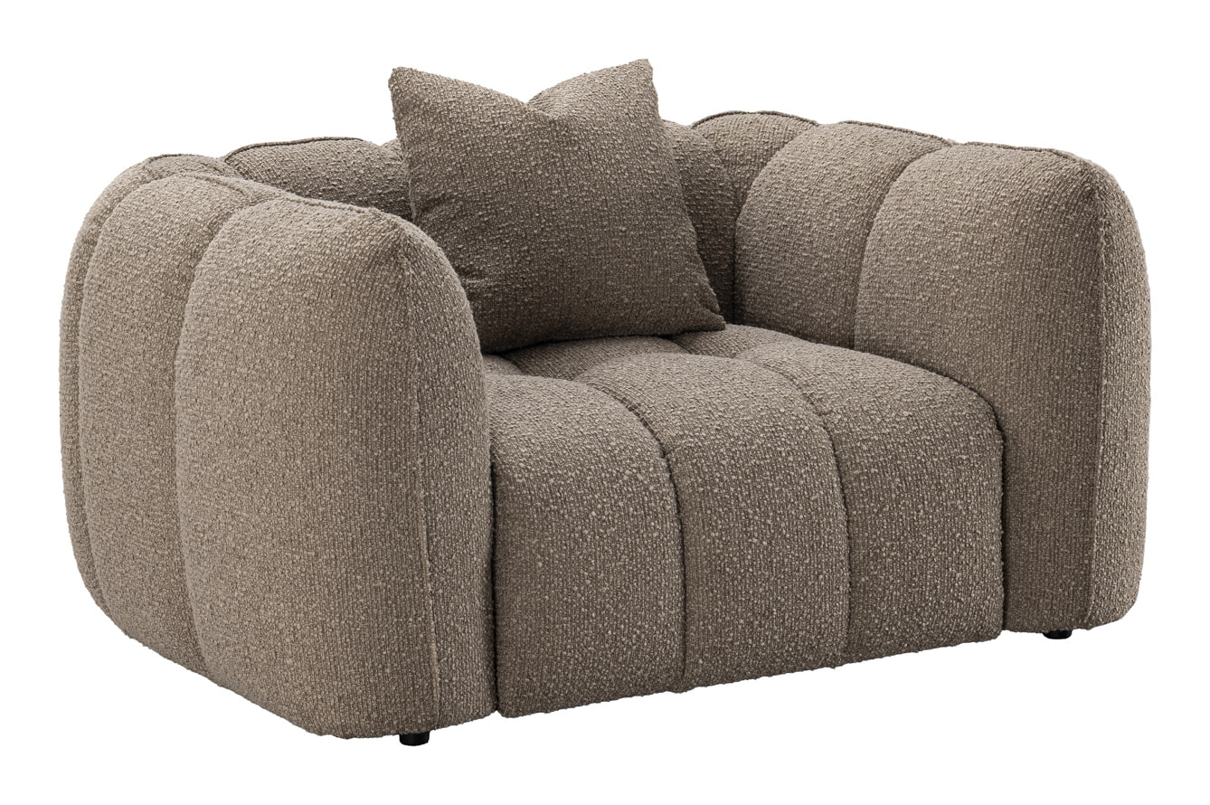 Richmond Fauteuil Hogan Chunky stof - Mocca