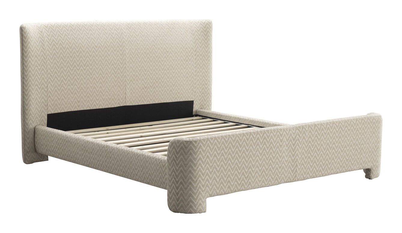 Richmond Bed Divana Chevron-stof, 160 x 200cm - Beige
