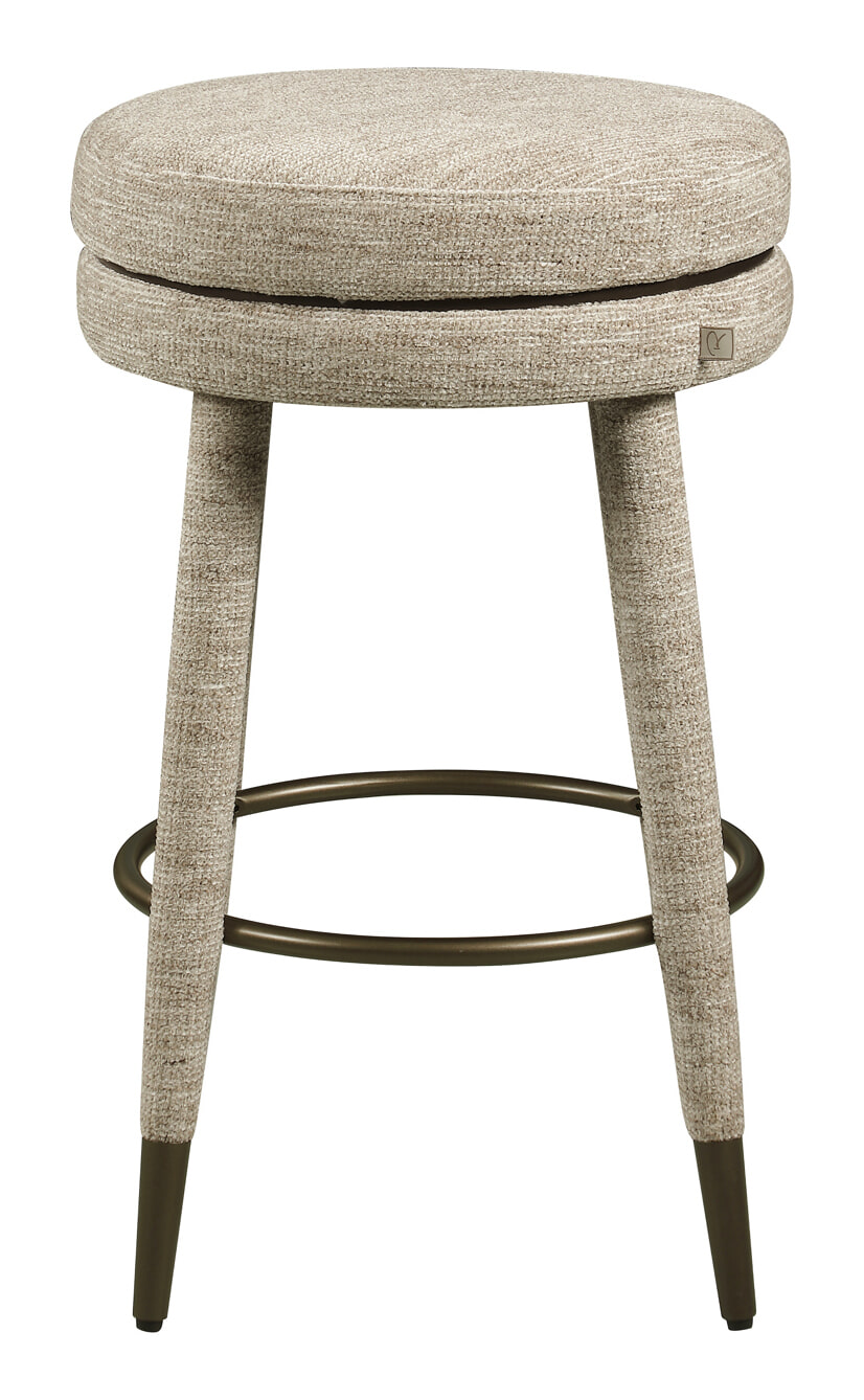 Richmond Interiors Richmond Draaibare Barkruk Tenashar Softweave stof - Naturel (zithoogte 68cm)