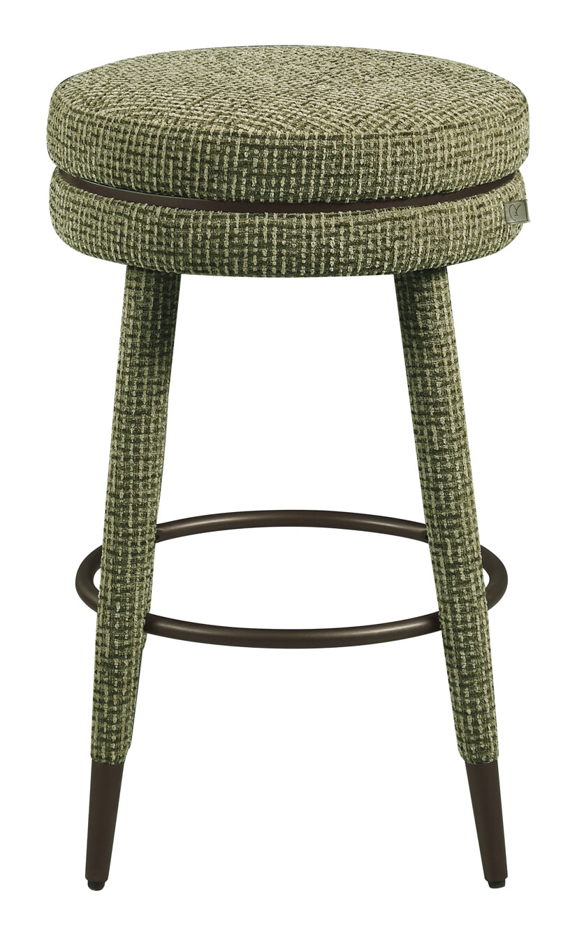 Richmond Interiors Richmond Draaibare Barstoel Tenashar Blockweave - Groen (zithoogte 68cm)