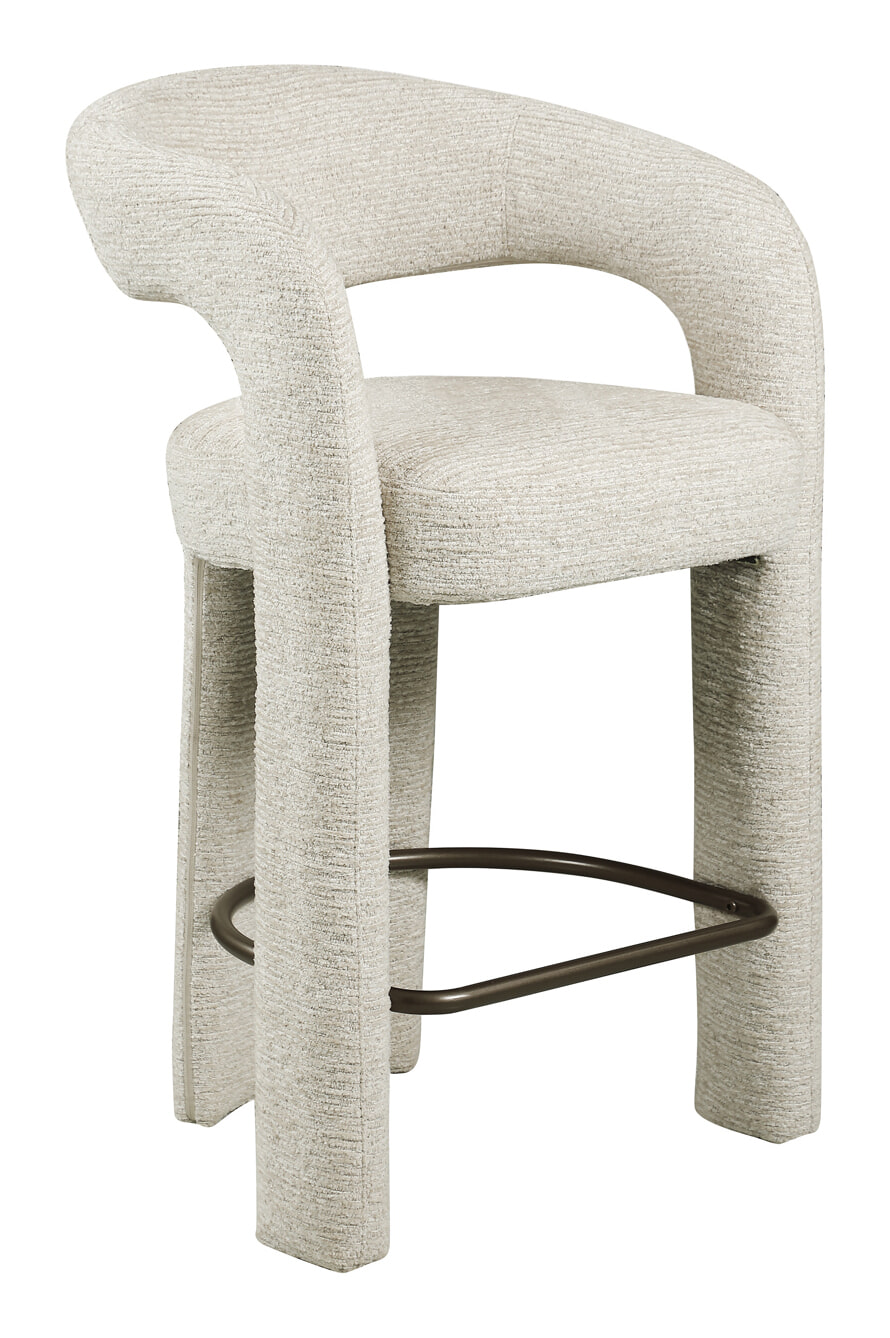 Richmond Interiors Richmond Barstoel Soho Linear stof - Naturel (zithoogte 65cm)