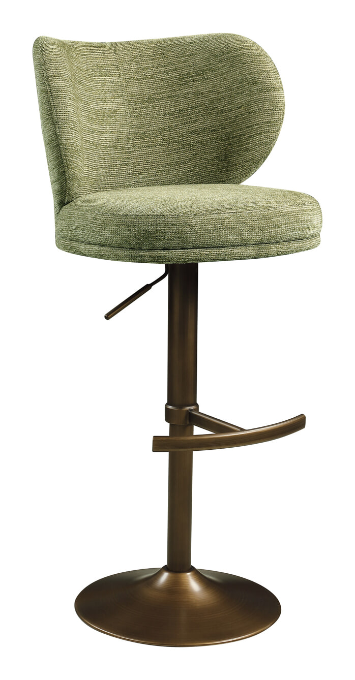 Richmond Interiors Richmond Draaibare Barstoel Amely Softweave - Pistache (zithoogte 61-83cm)