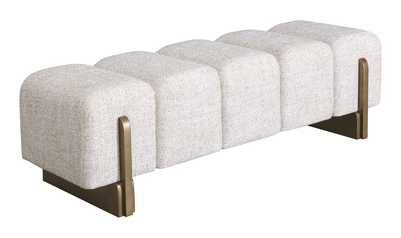 Richmond Bankje Caleo 152cm, Tweed - Crème