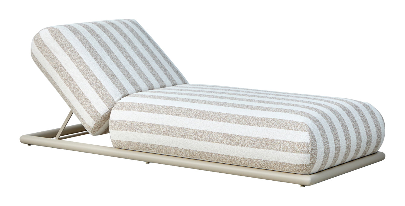 Richmond Verstelbaar Outdoor Daybed Sullivan Stof, 196 x 85cm - Ecru Stripe