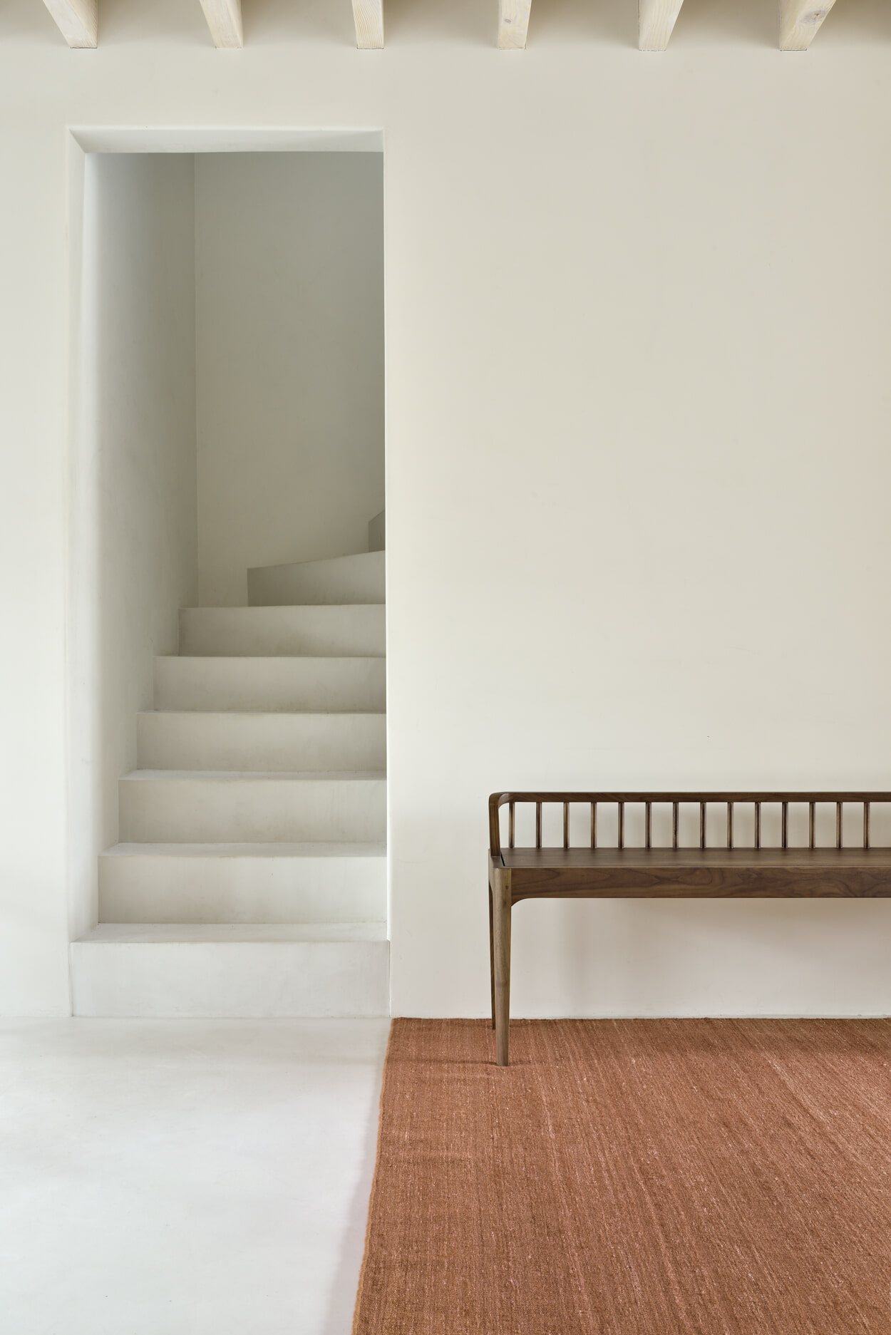 Ethnicraft Vloerkleed 'Nomad' Wol, 250 x 350cm, kleur Terracotta