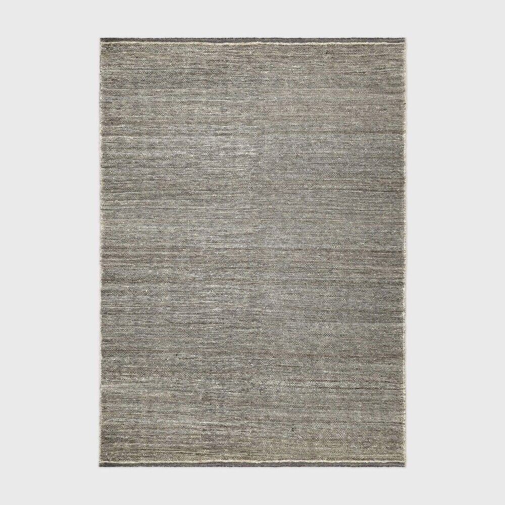 Ethnicraft Vloerkleed 'Checked' Wol, 200 x 300cm, kleur Naturel