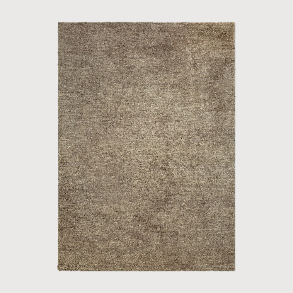 Ethnicraft Vloerkleed 'Dunes' Wol, 170 x 240cm, kleur Komijn