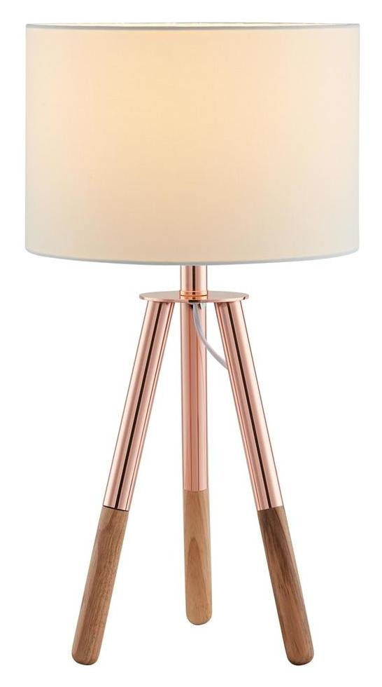 Artistiq Tafellamp 'Renee' 55cm, kleur Wit/Koper