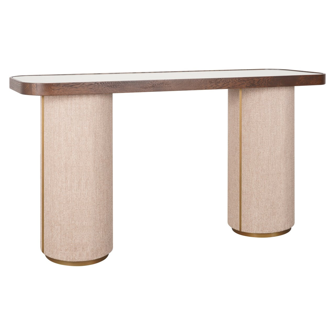 Richmond Interiors Richmond Sidetable Willox Linnen en eiken, 140cm - Bruin