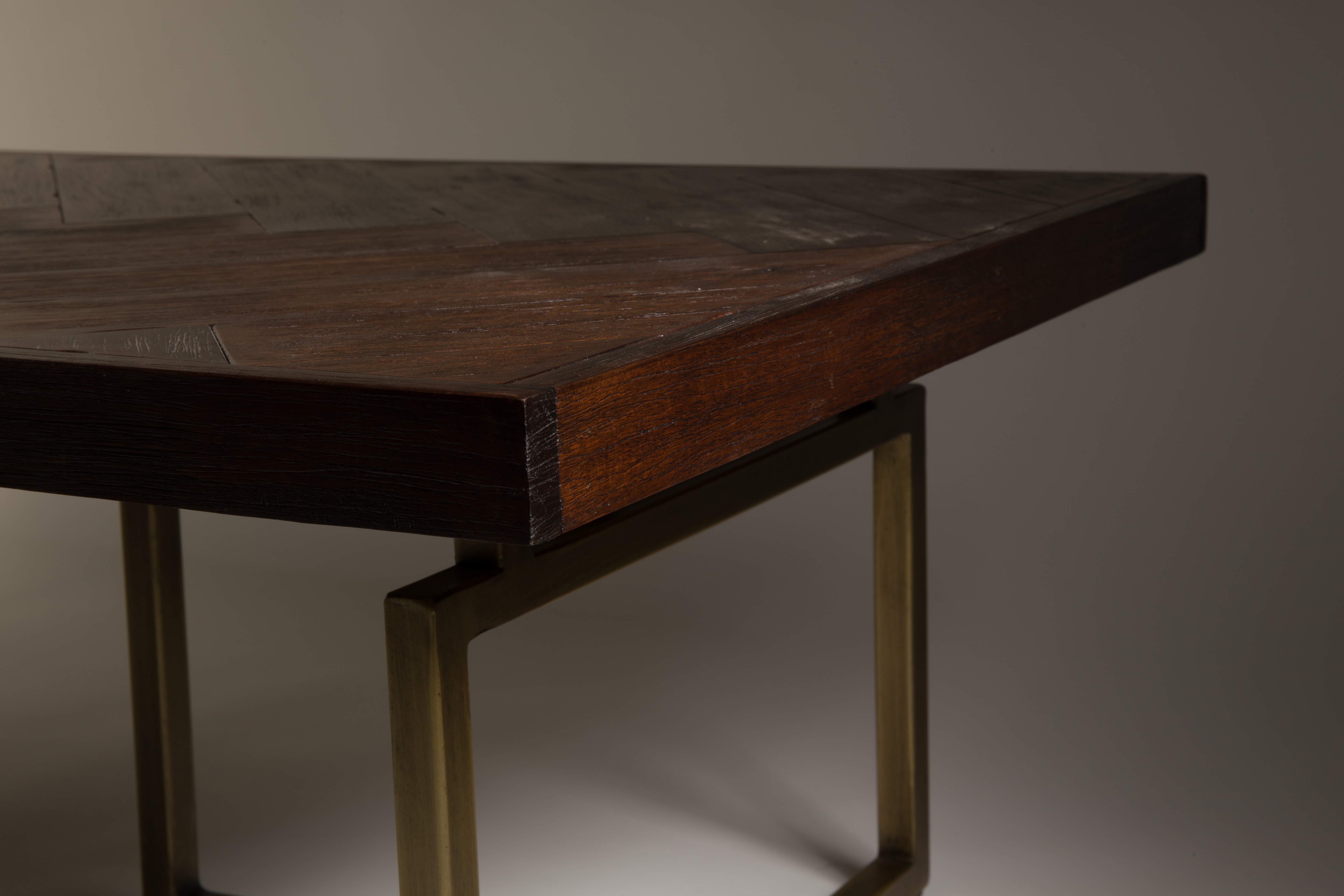 Dutchbone Salontafel 'Class' Antique Brass, 120 x 60cm, kleur Bruin