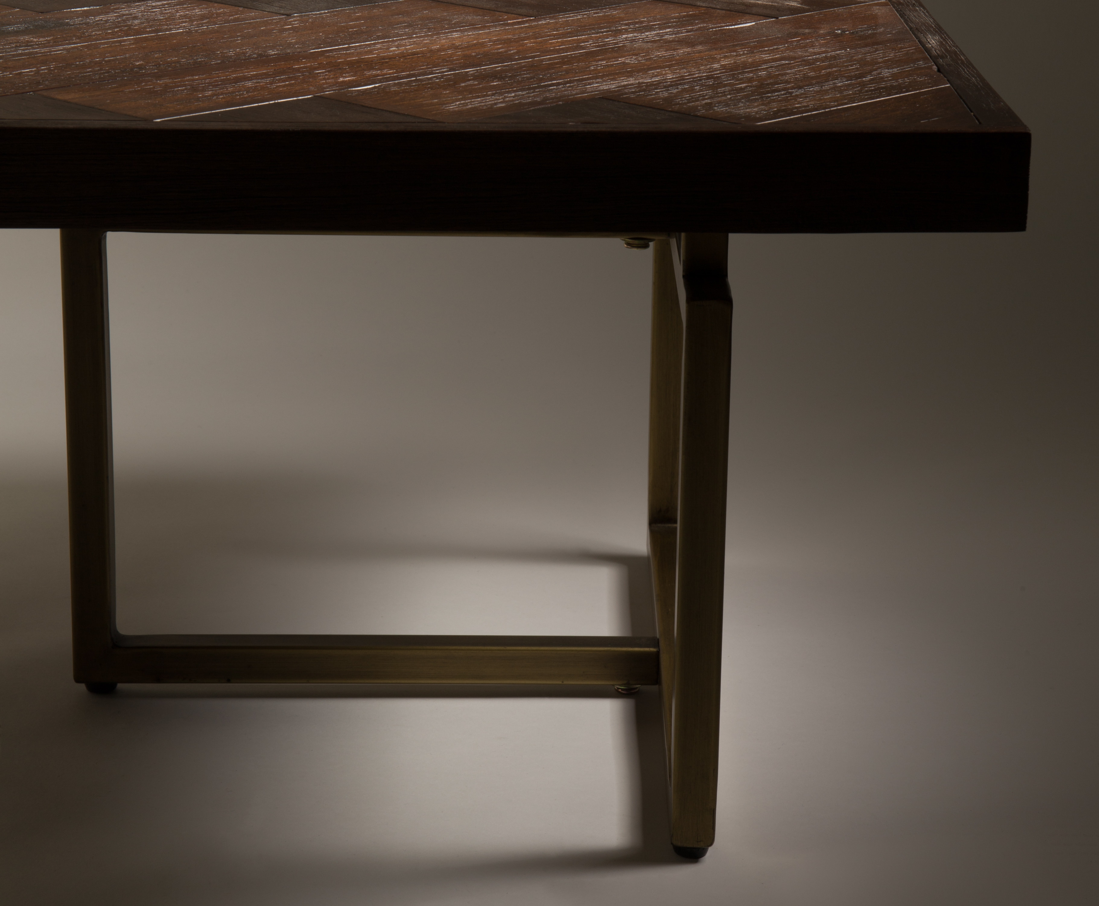 Dutchbone Salontafel 'Class' Antique Brass, 120 x 60cm, kleur Bruin
