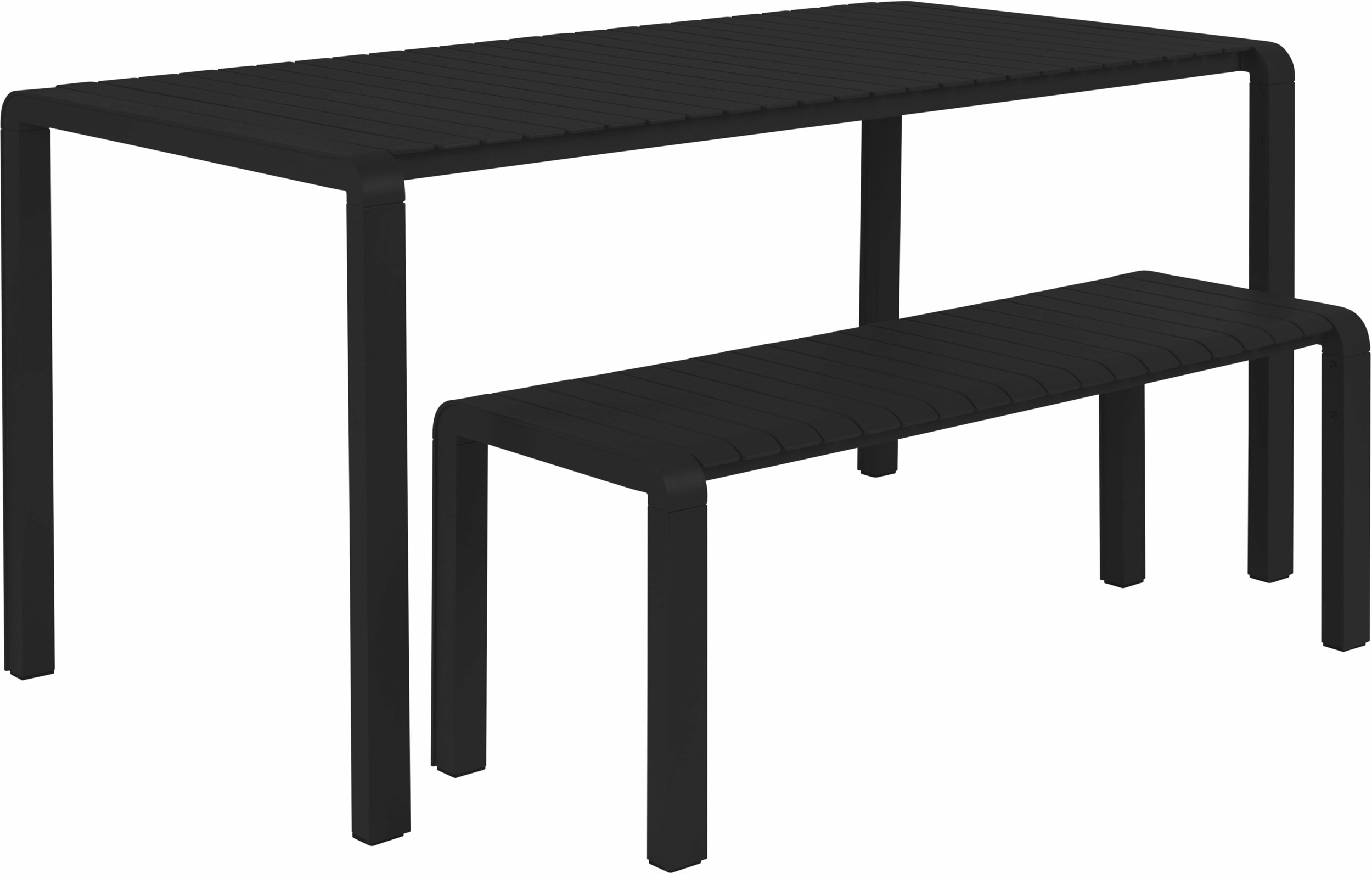 Zuiver Tuintafel 'Vondel' 168 x 87cm, kleur Zwart