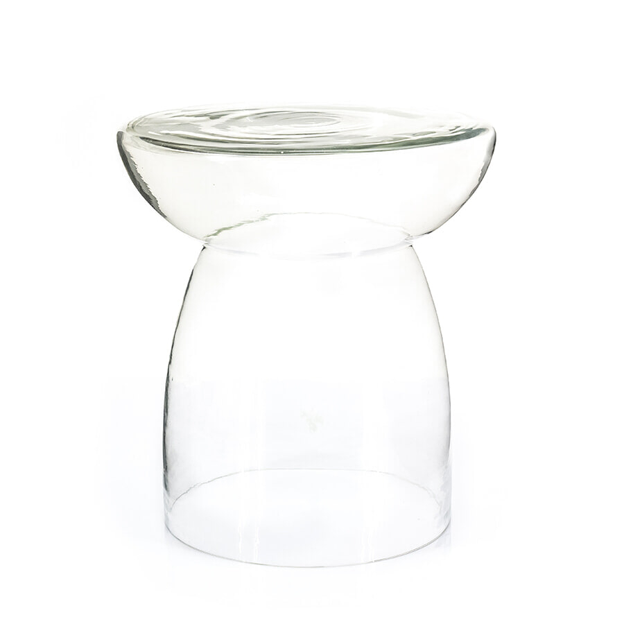 By-Boo Bijzettafel Koti Glas - Transparant - Rond