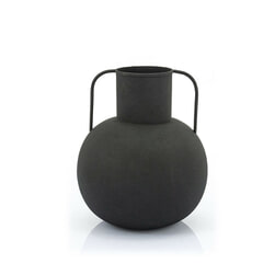 By-Boo Vaas 'Bell' 30cm, kleur Zwart