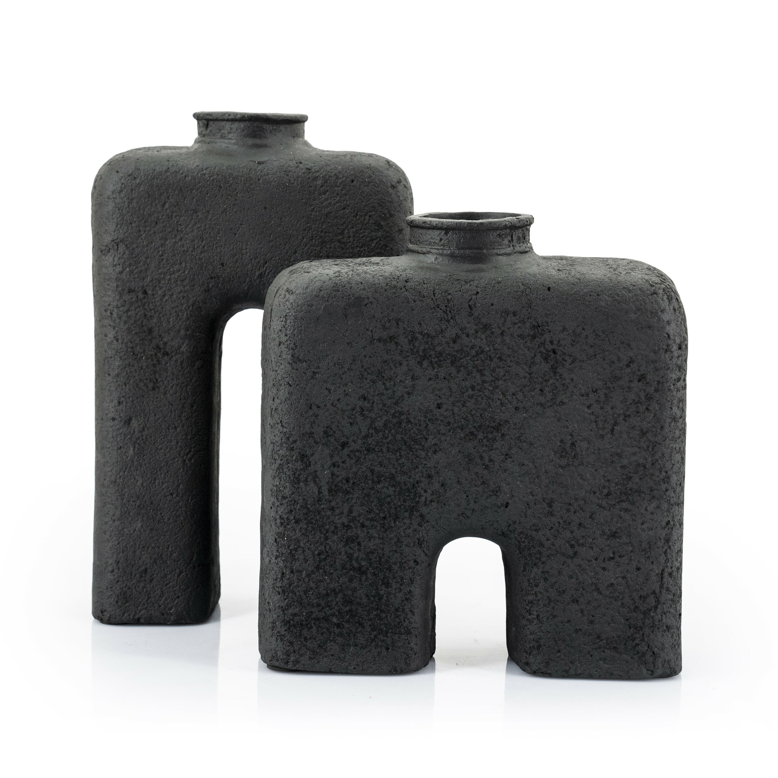 By-Boo Vaas 'Arc' 38cm, kleur Zwart
